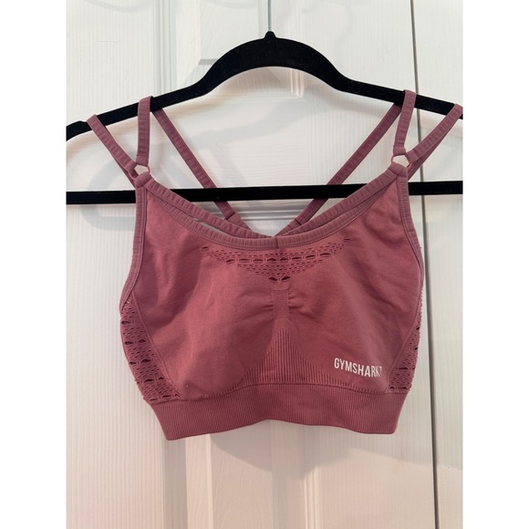 Gymshark Other - Gymshark Energy+ Seamless Sports Bra Dusty Rose Pink Strappy Back XS/S